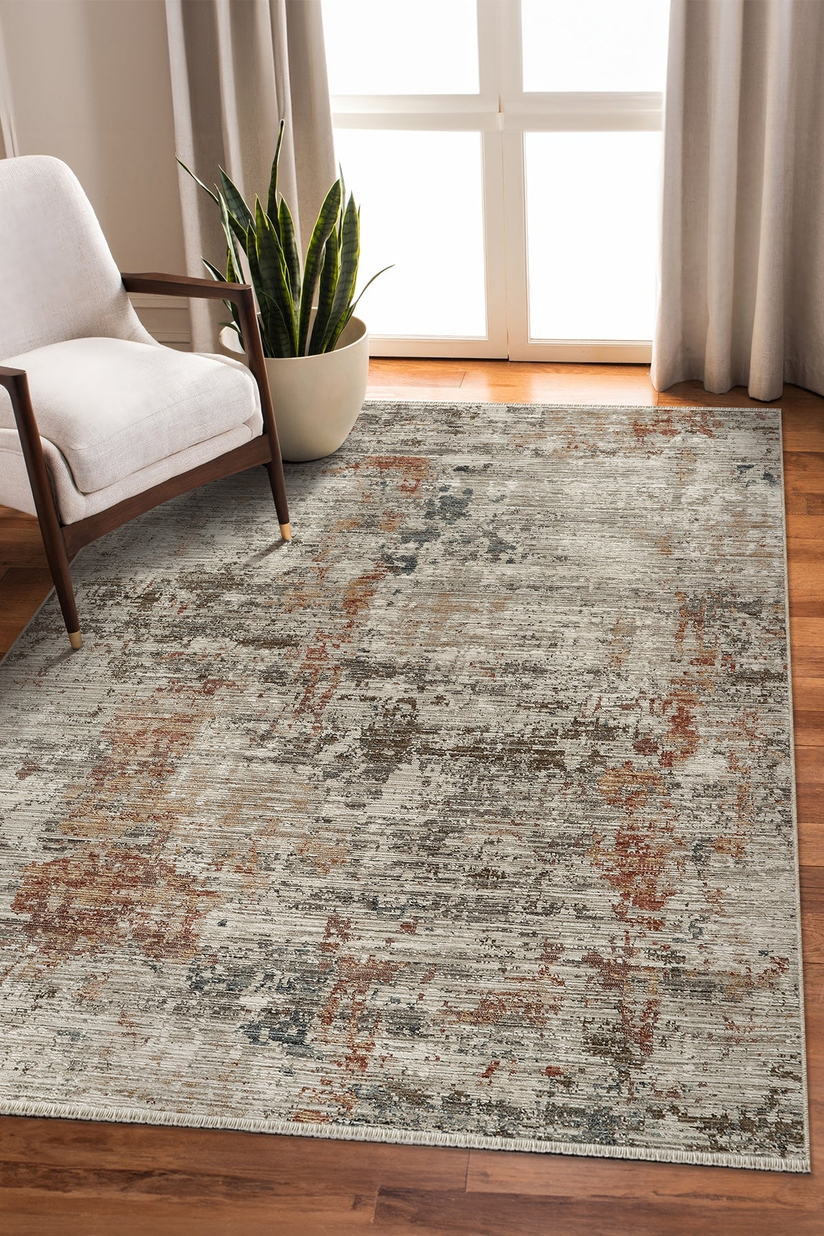 Lavinia Area Rug – Lavinia La003 Cok Renkli Hav Toz Vermez Hali Makine Halisi – Netline Home washable area rug