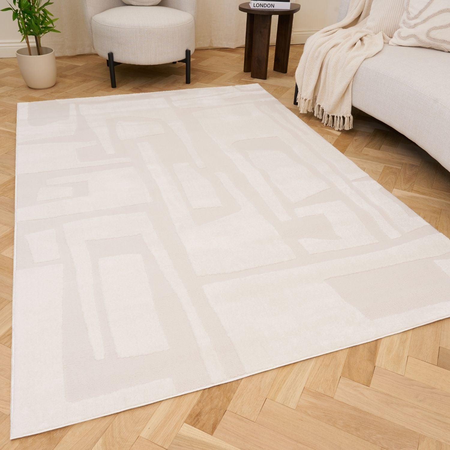 Loft Abstract Cream Rug