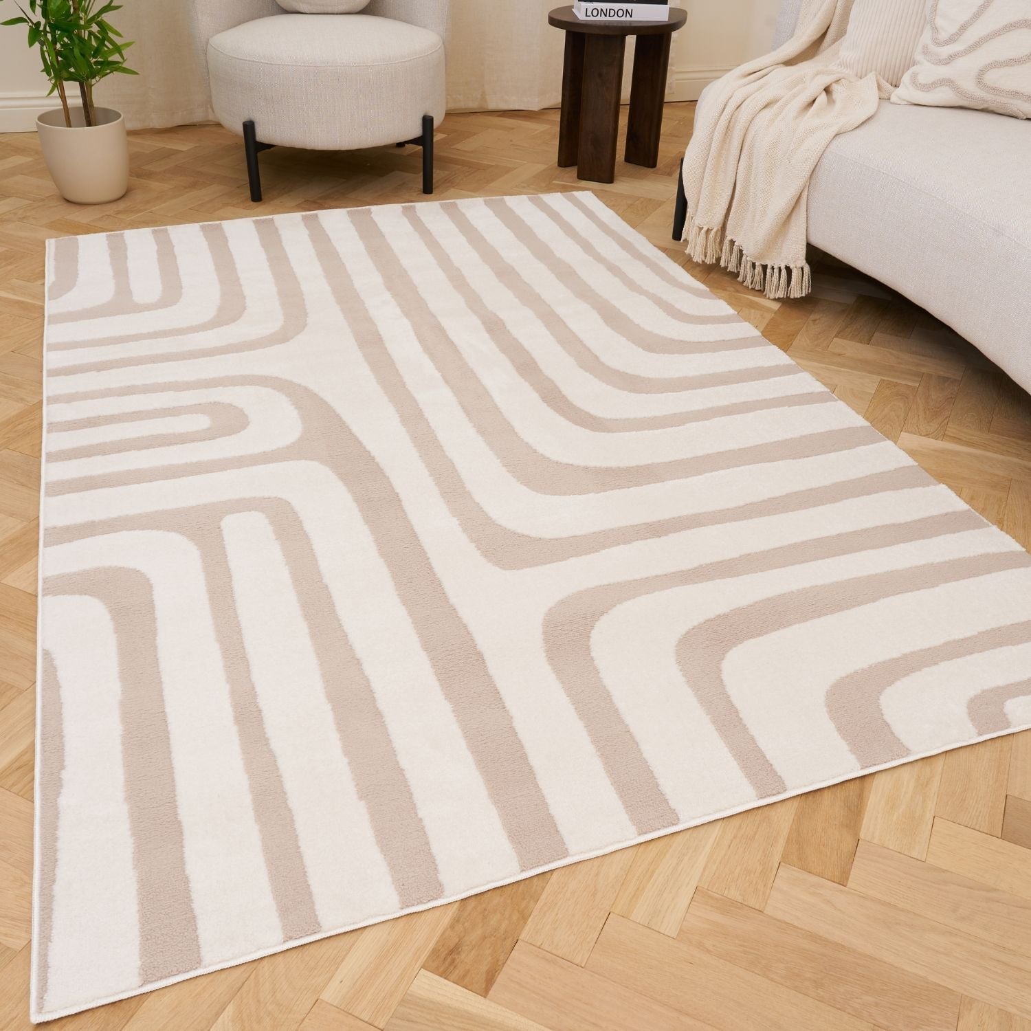 Loft Geometric Beige Rug