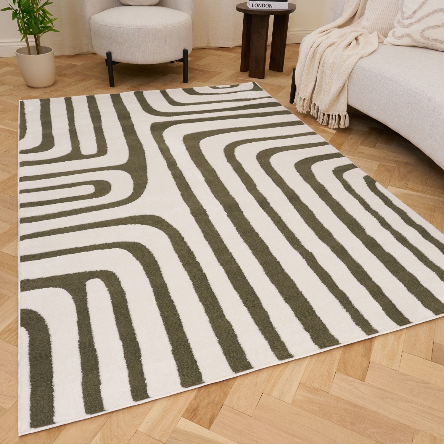 Loft Geometric Green Rug