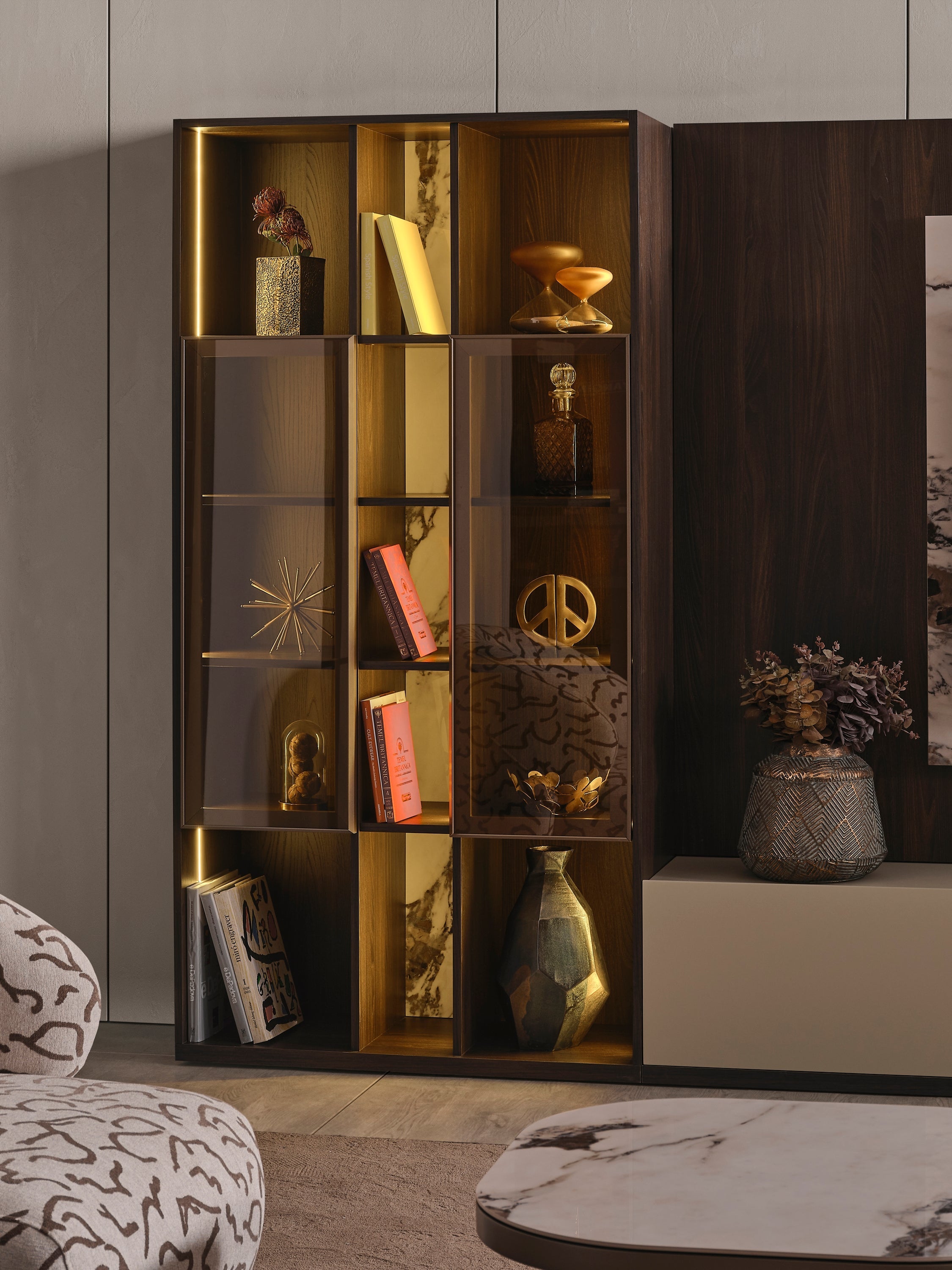 Lotus Wall TV Unit (O) by Netline Interiors
