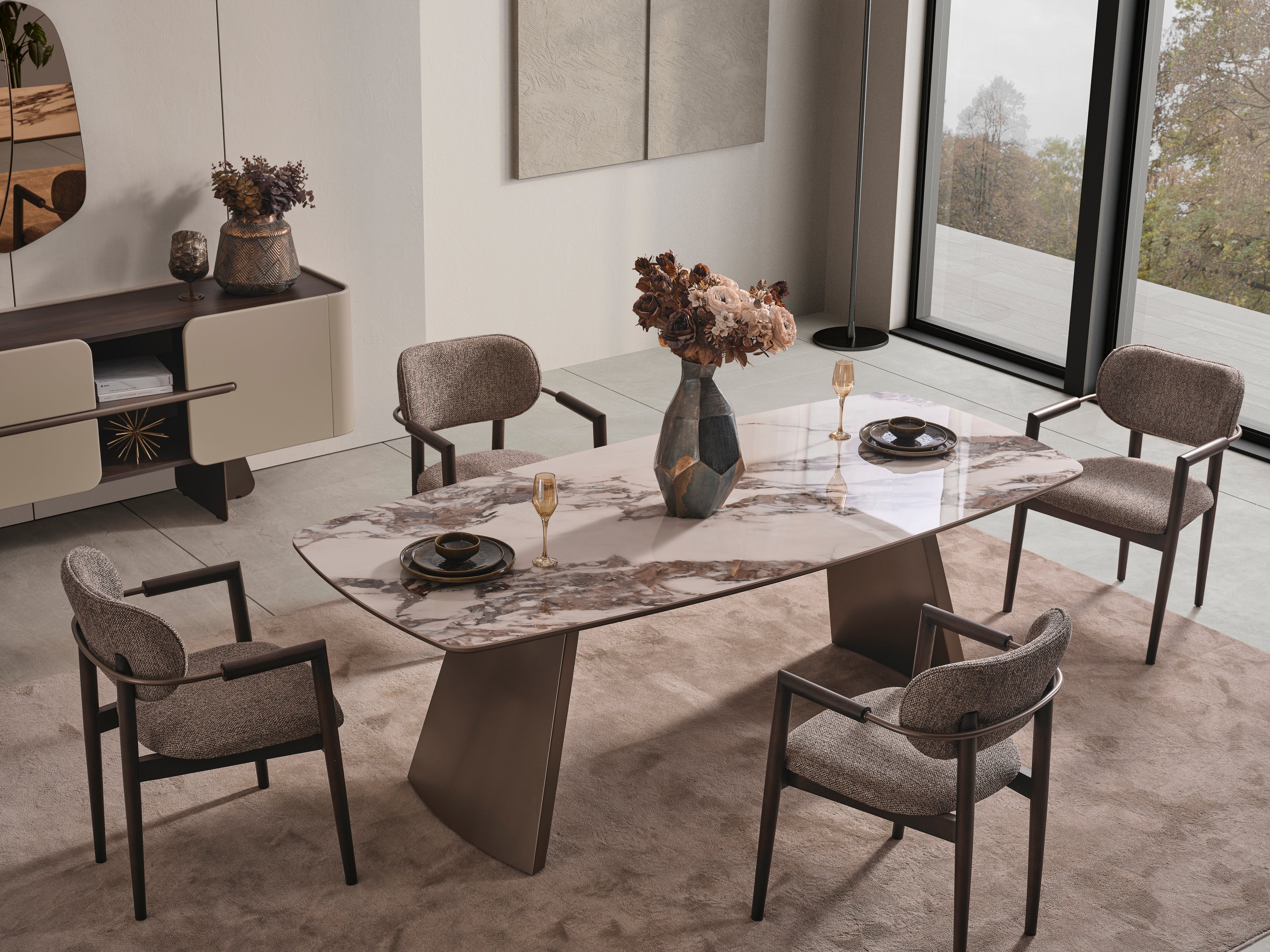 Lotus Dining Table (O) by Netline Interiors