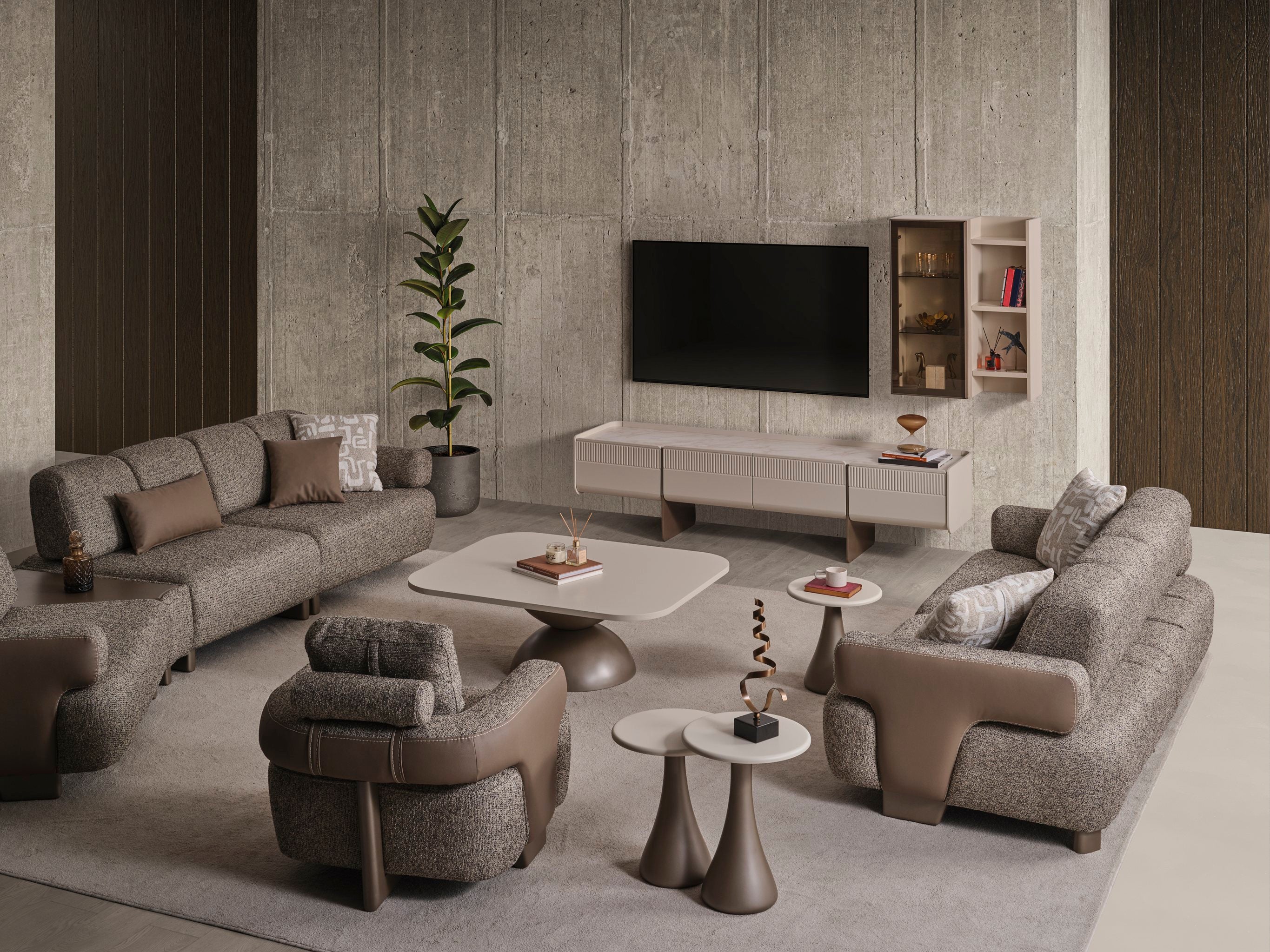 Luna TV Unit (O) by Netline Interiors