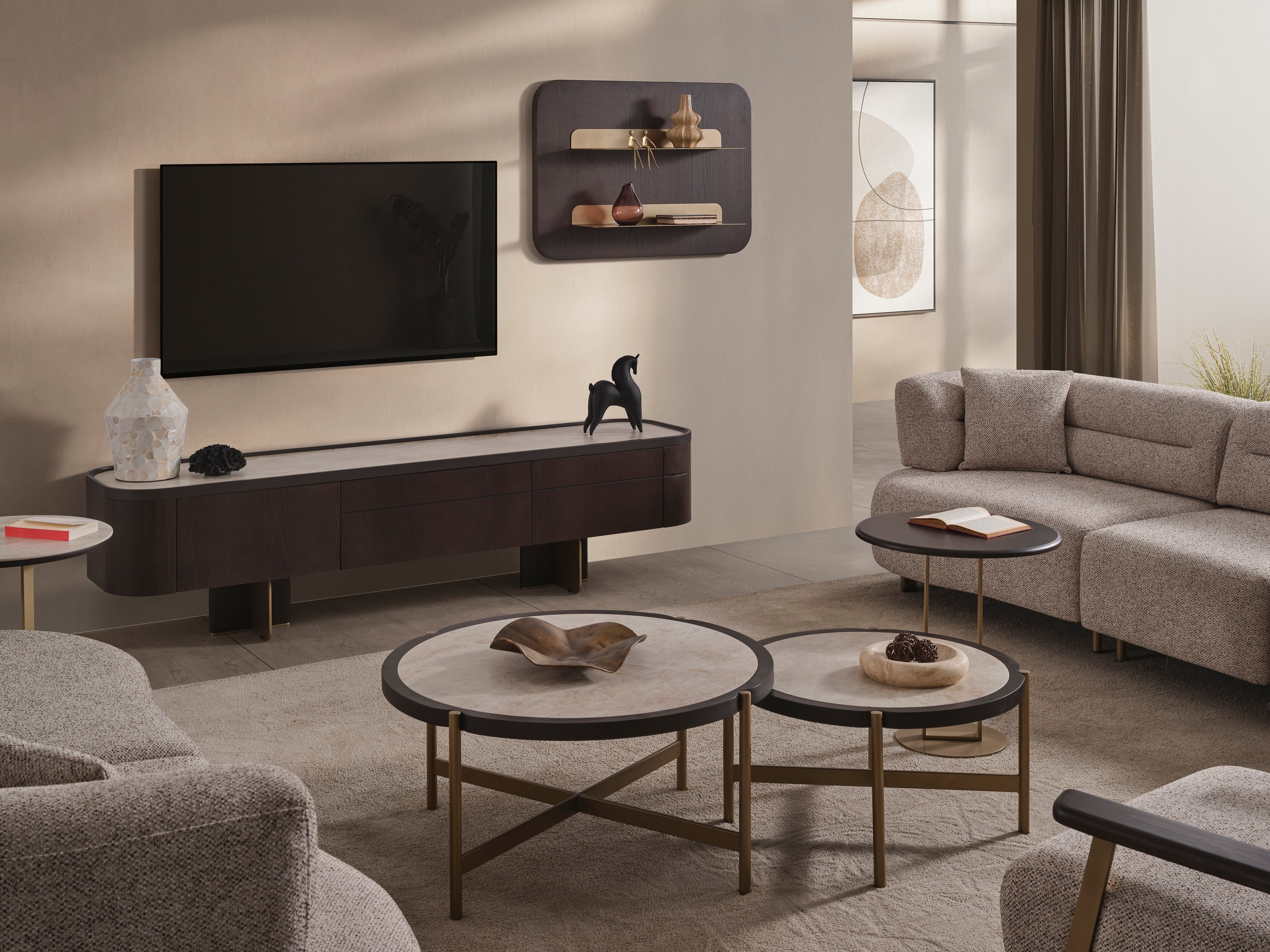 Madrid Coffee Table & Side Table (O) by Netline Interiors