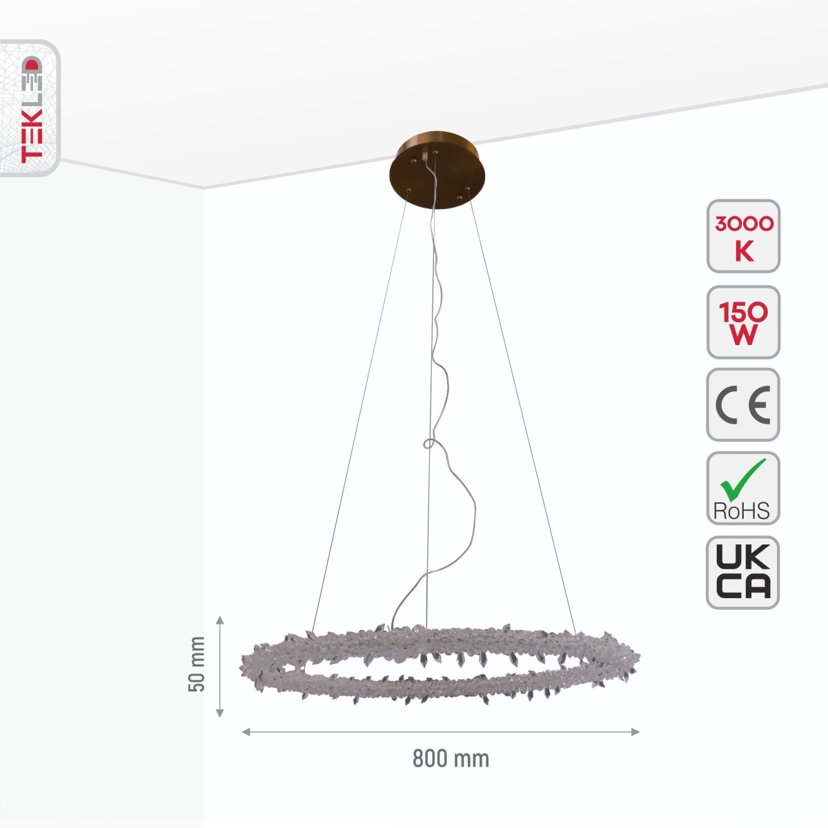 Modern quartz round chandelier ceiling light by Netline Home Interior with built-in LED, 150W, featuring sleek contemporary design.