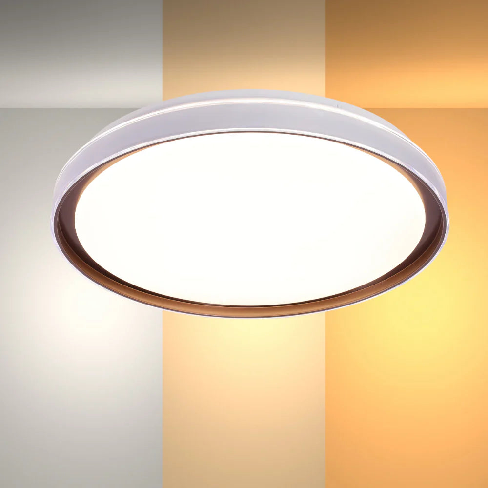Modern flush mount ceiling light by Netline Home Interior with triple light diffusion, sleek design for contemporary interiors.