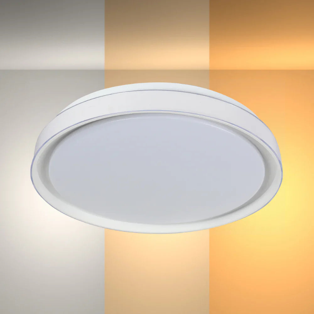 Modern flush mount ceiling light by Netline Home Interior featuring triple light diffusion for even illumination.