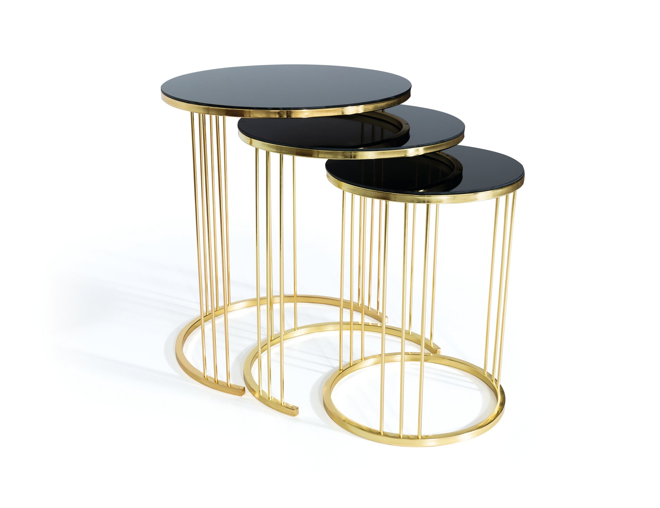 Netline Home Interior Odea Table Collection gold coffee table with sleek modern design for stylish living room accent.