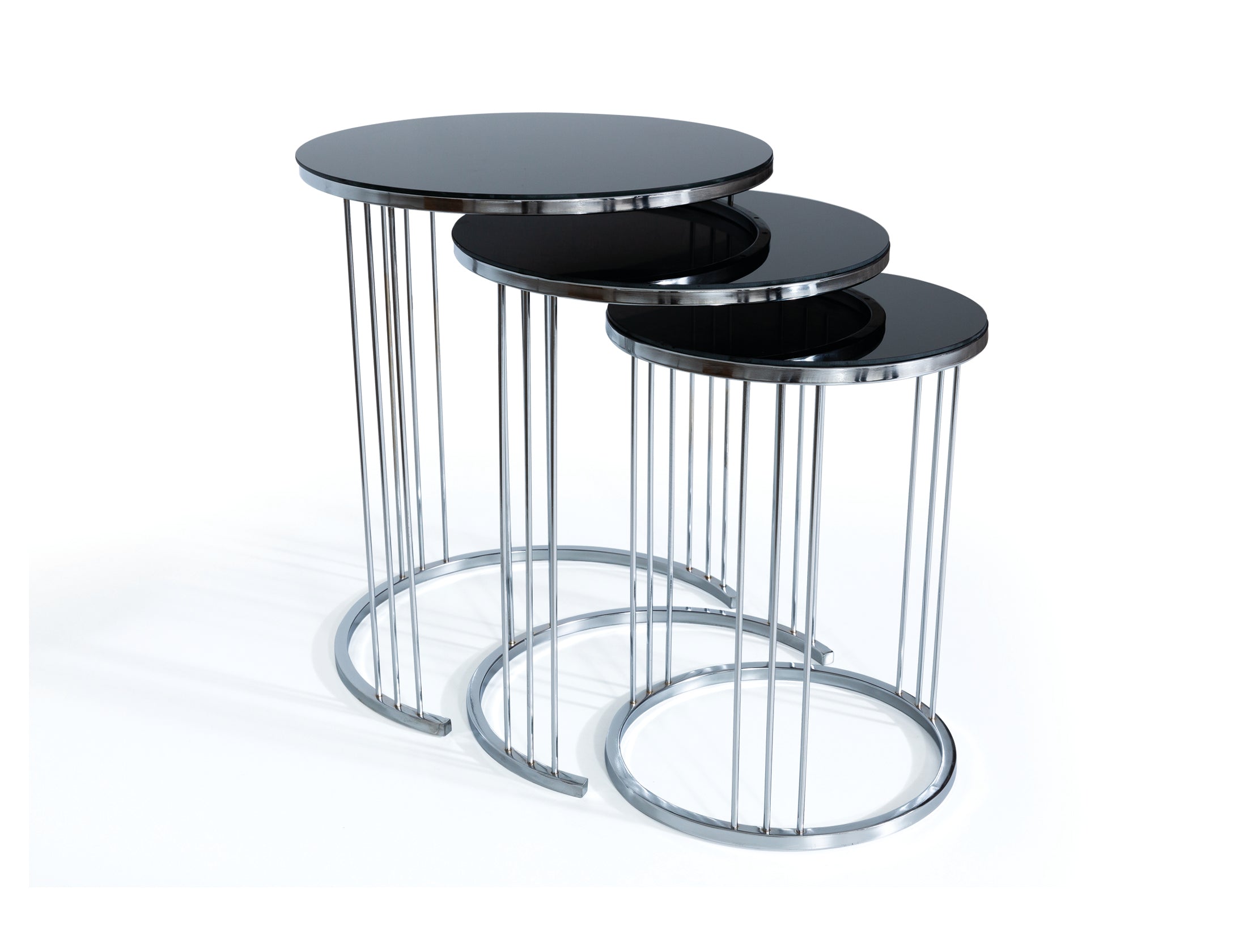 Silver geometric coffee table from Netline Home Interior's Odea Table Collection, stylish living room accent piece.