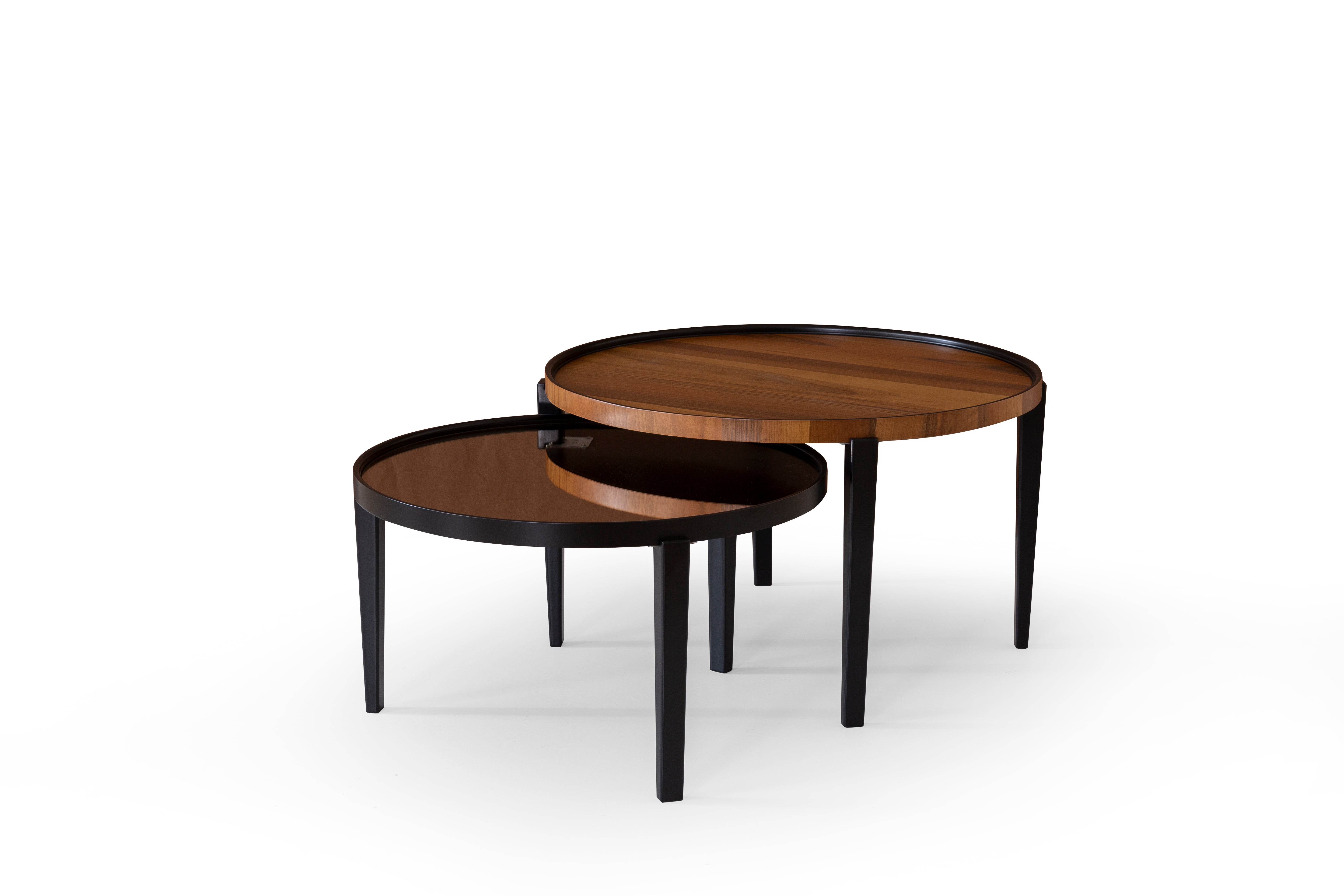 Set of two Paris Coffee Tables by Netline Home Interior, stylish living room accent tables with modern design and wooden finish.