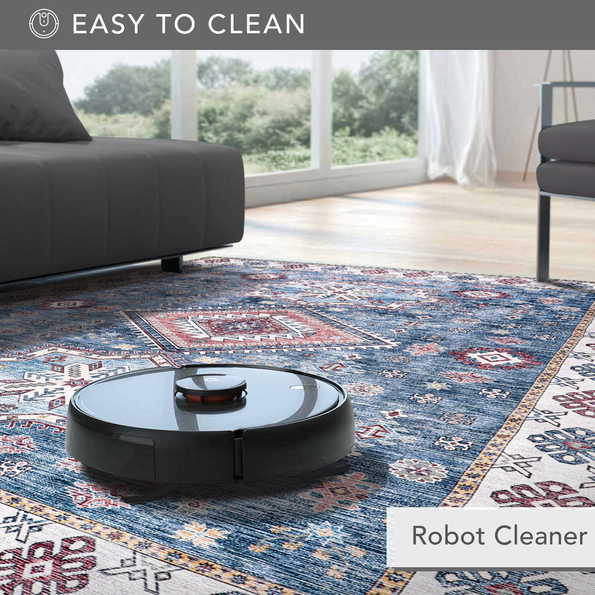 Netline Home Rugs Depot - Tribal Multicolor Geometric Washable Rug, Design NL1016