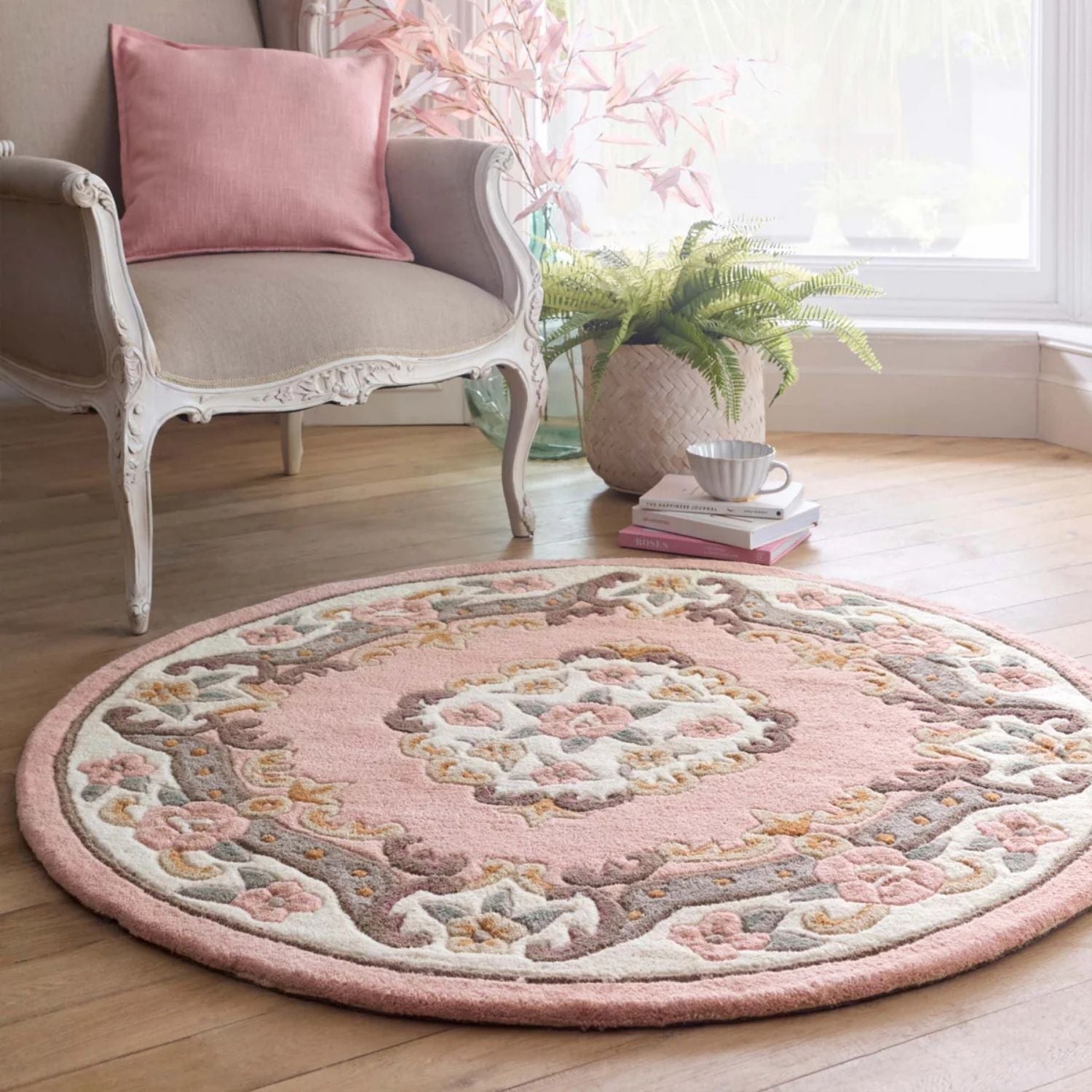 Shensi Pink Medallion Rug