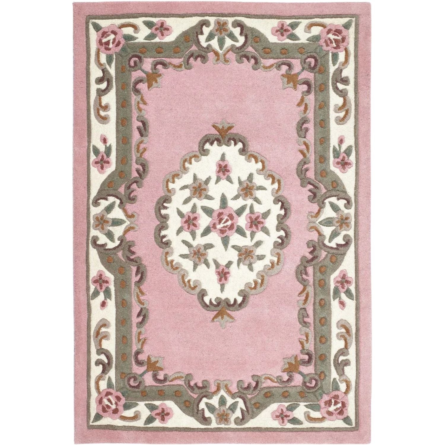 Shensi Pink Medallion Rug