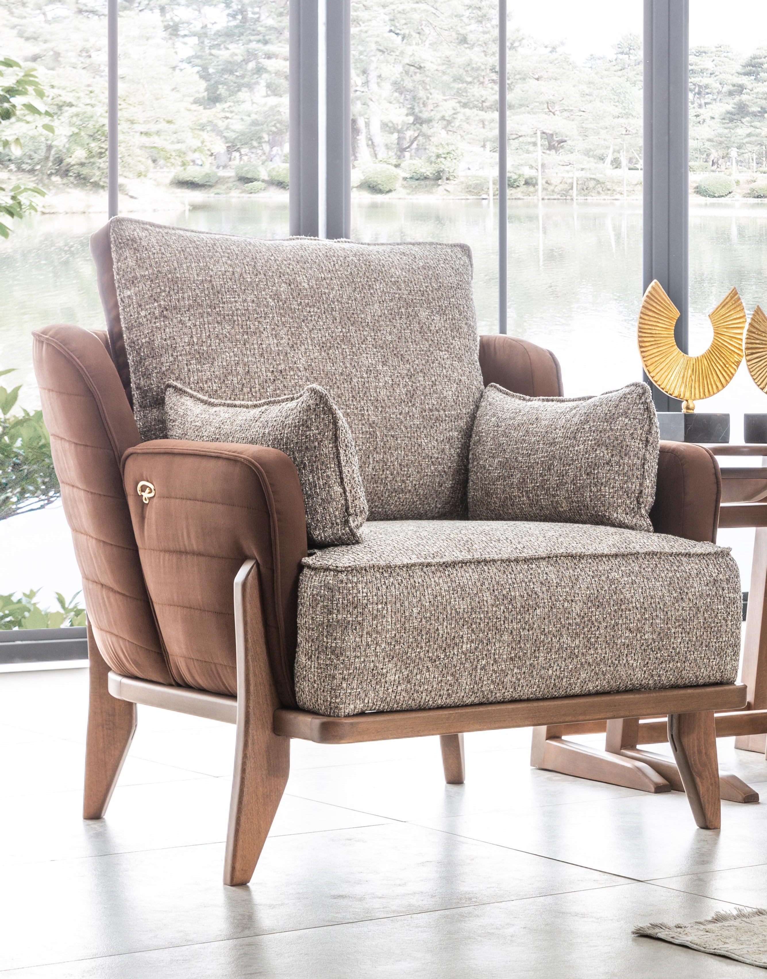 Netline Home Interior Bentley armchair with plush cushioning and stylish design, perfect for comfortable accent seating.