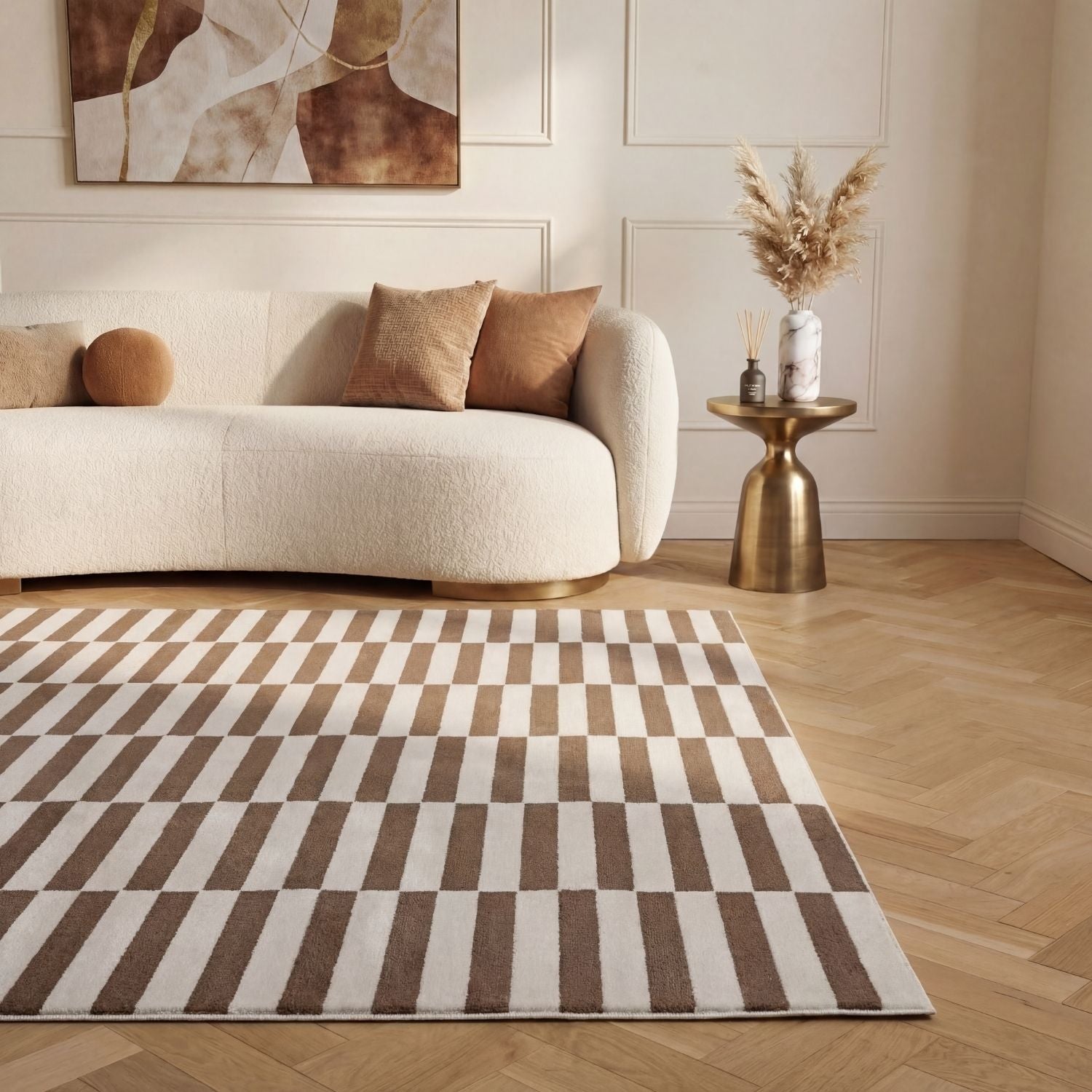 Loft Striped Brown Rug