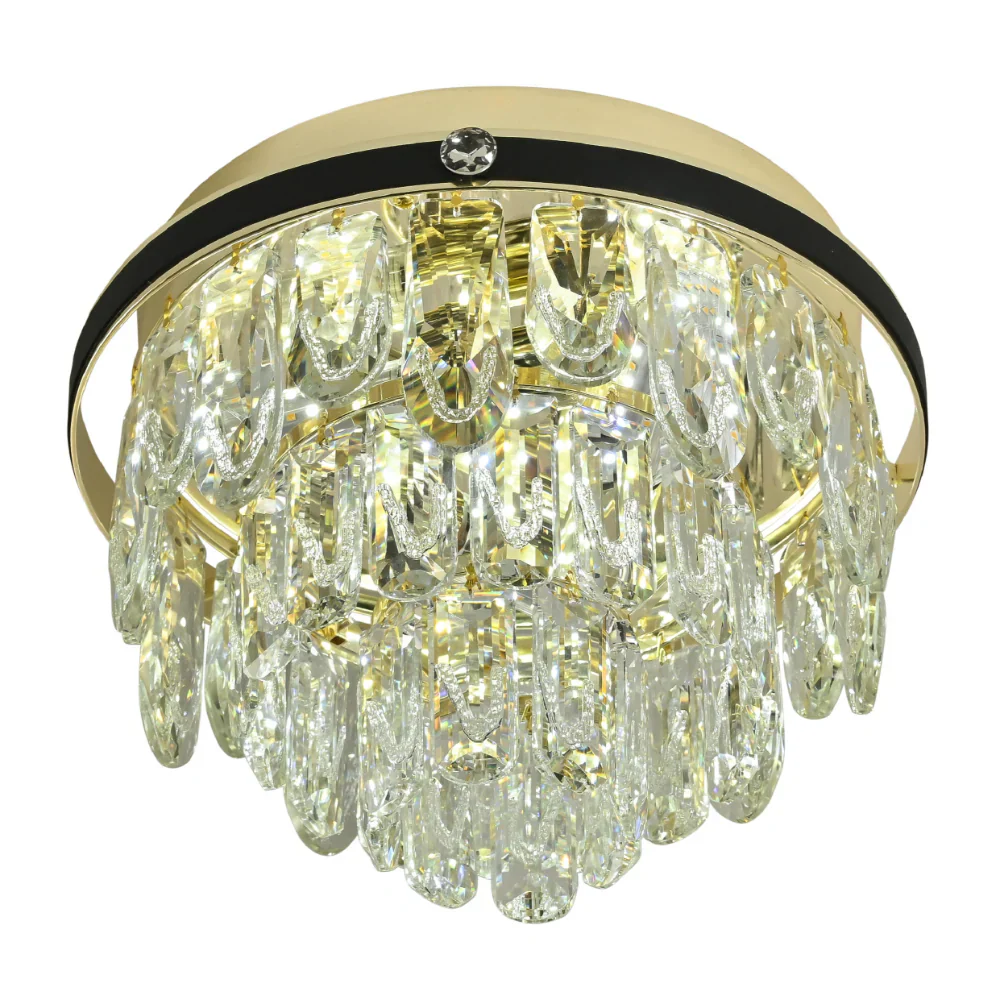 Contemporary tiered flush chandelier ceiling light by Netline Home Interior with multiple glass tiers and modern design for home lighting.