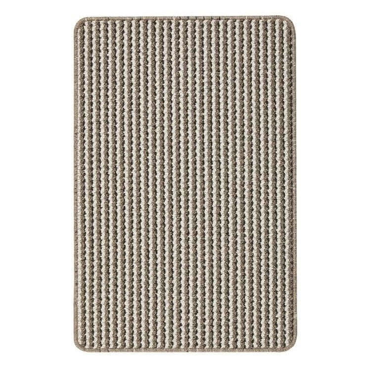 Twist Stripe Washable Mat and Runner Beige