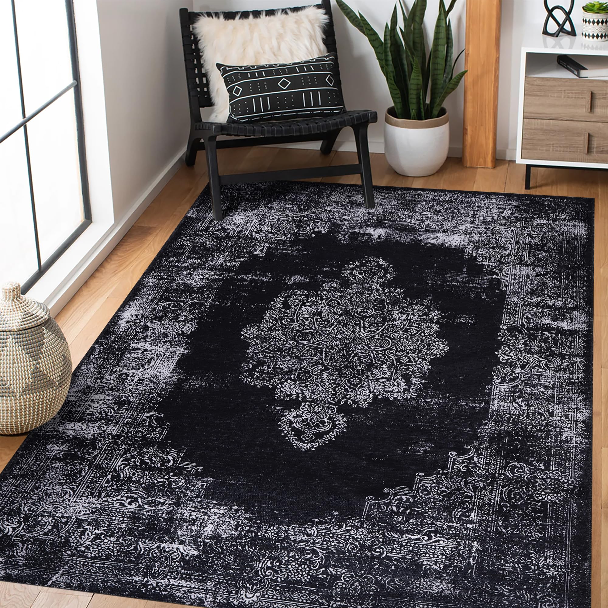 washable red area rug 1322 flatweave non slip for living room UK