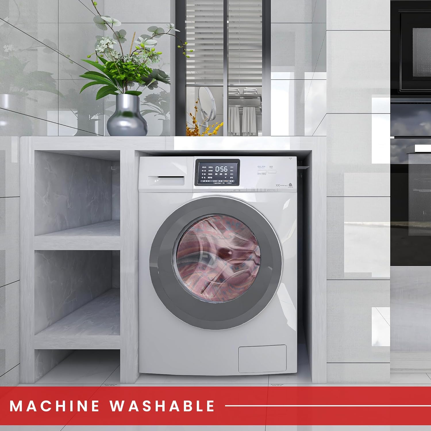 washable red area rug 1322 flatweave non slip for living room UK