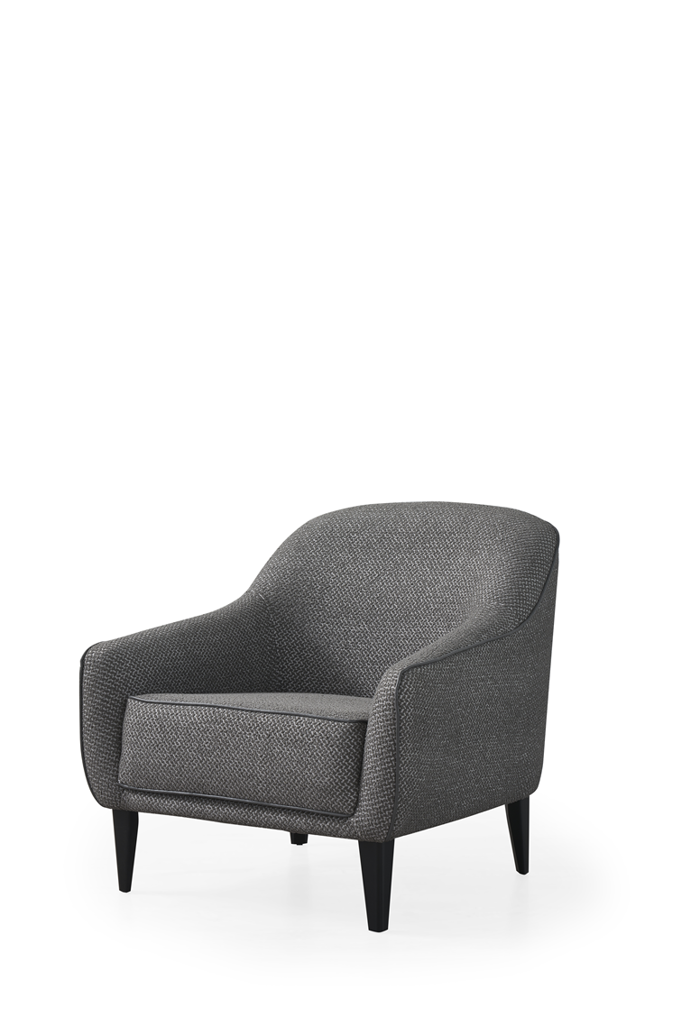 Netline Home Interior Mina armchair with plush cushions, stylish design, and comfortable accent seating for modern living rooms.